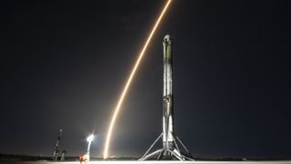 A SpaceX Falcon 9 rocket launches 23 Starlink satellites to low-Earth orbit from Complex 40 at Cape Canaveral Space Force Station in Florida on Thursday, Dec. 28, 2023.