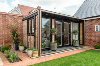modular garden room used as a home office space