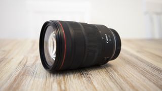 Canon RF 24-70mm lens on a work surface