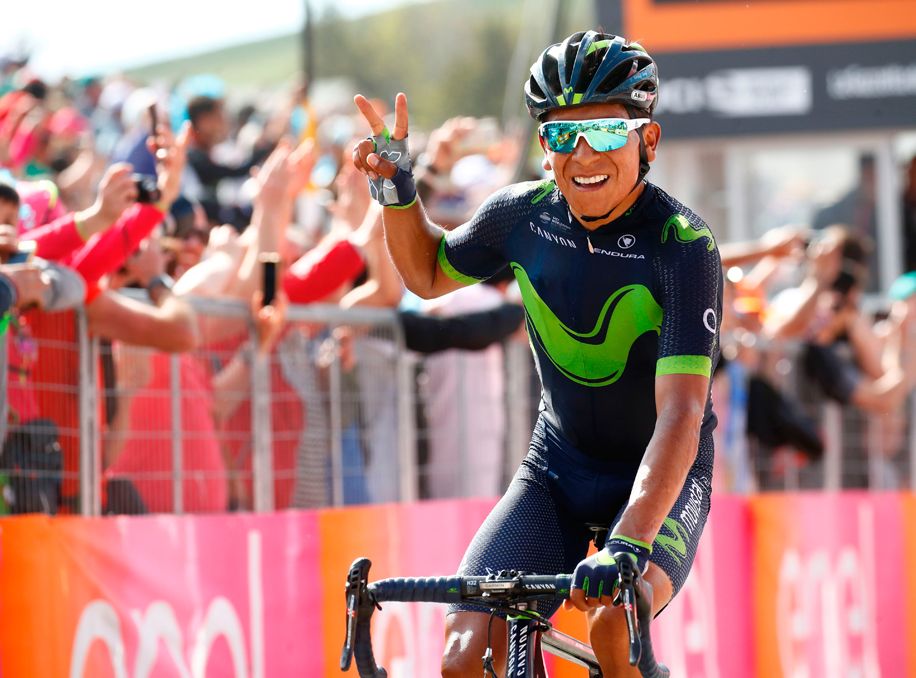 Nairo Quintana (Movistar) wins stage 9 of the Giro d'Italia