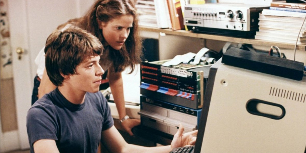 WarGames Matthew Broderick uses computer