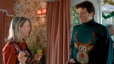 Colin Firth in a Christmas jumper alongside Renee Zellweger in Bridget Jones' Diary