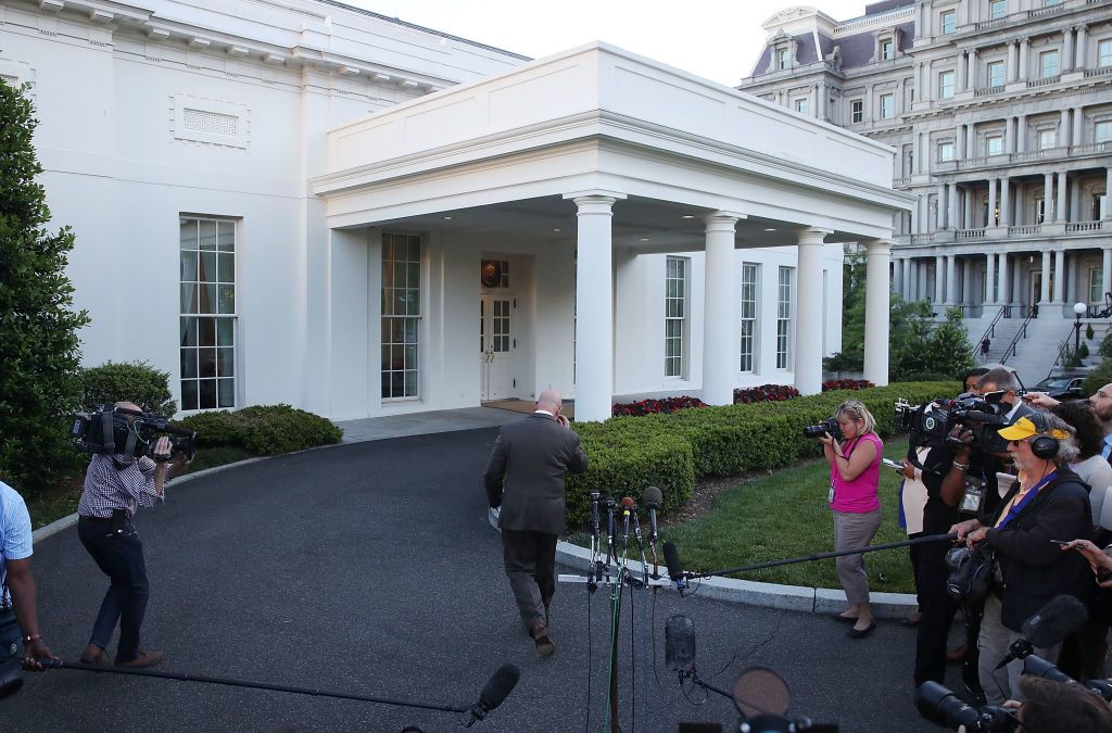 H.R. McMaster walks away after reading a statement