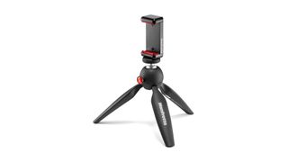 best iPhone tripods: Manfrotto PIXI with Universal Smartphone Clamp