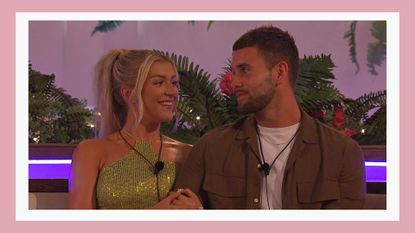Zach and Molly in Love Island 2023, with a pink border around the image