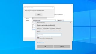 How to map a network drive in Windows 10: add a password for security