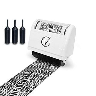 Identity Theft Protection Roller Stamp with three cartridge refills