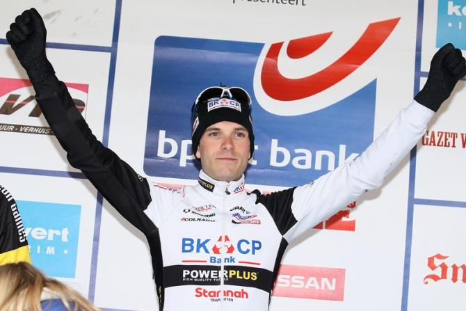 Niels Albert on the podium in Oostmalle