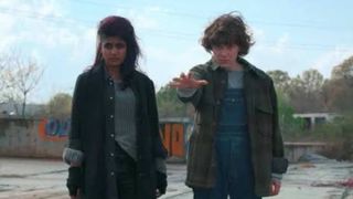 Linnea Berthelsen as Kali and Millie Bobby Brown as Eleven