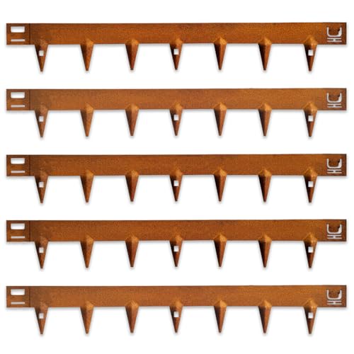 Core Edge Lawn Edging | Flexible Decorative Steel Edging Garden Border Edging Lawn Edging Strip Garden Border With a 65mm Face Height (corten)