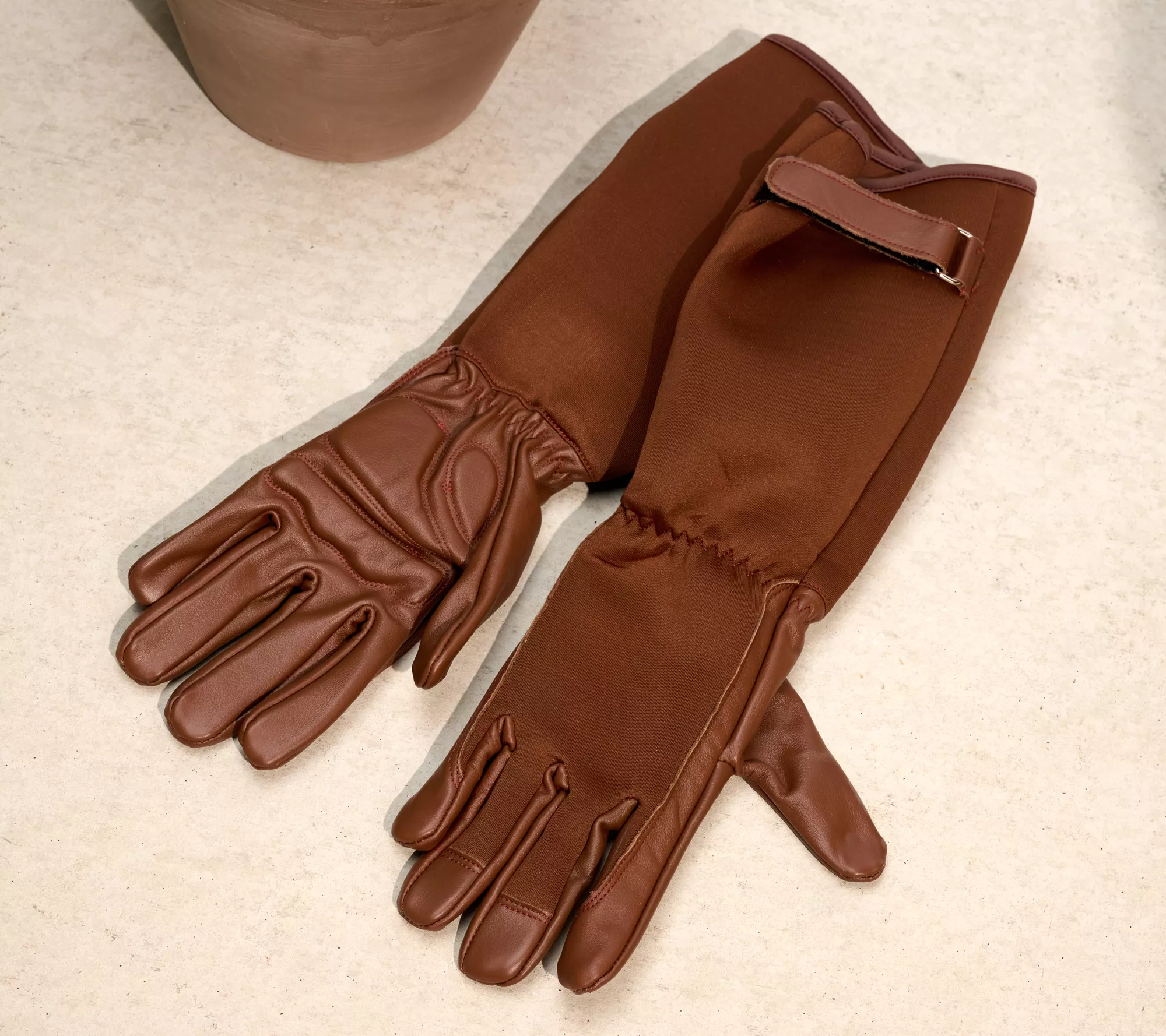 Martha Stewart Leather Palm Long Gardening Gloves - Qvc.com