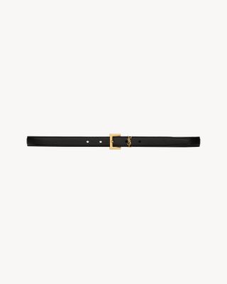 Saint Laurent + Logo Leather Belt