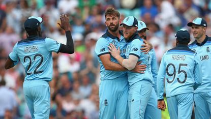 England bowler Liam Plunkett (second left) could be recalled for the game against Bangladesh