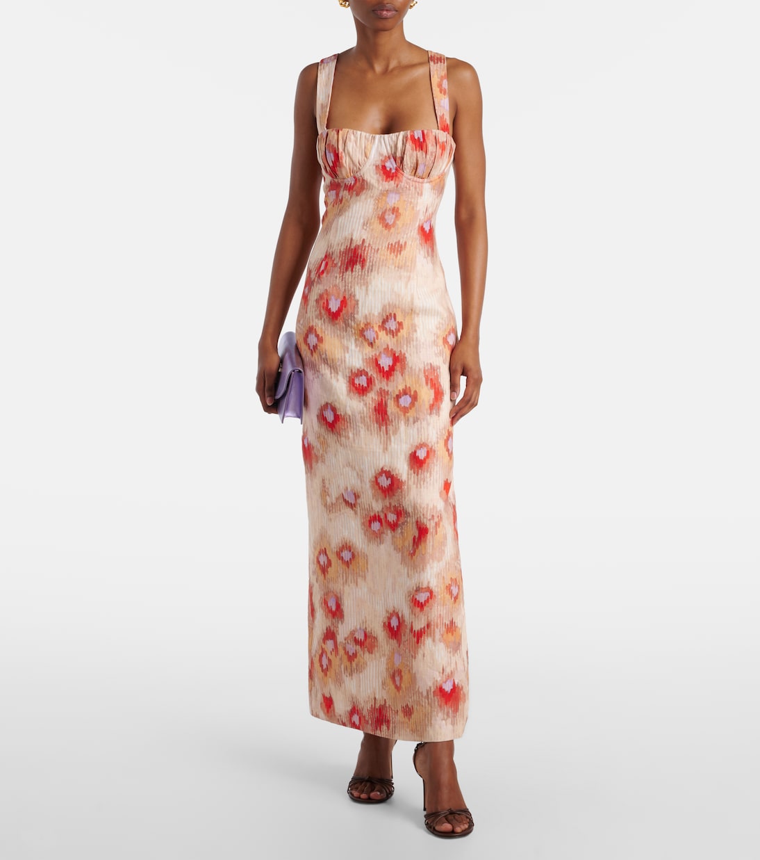 Bettina Printed Linen Maxi Dress