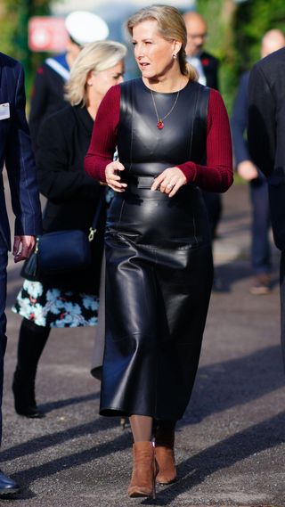 Duchess Sophie walks during a visit to Brainwave in Bridgwater