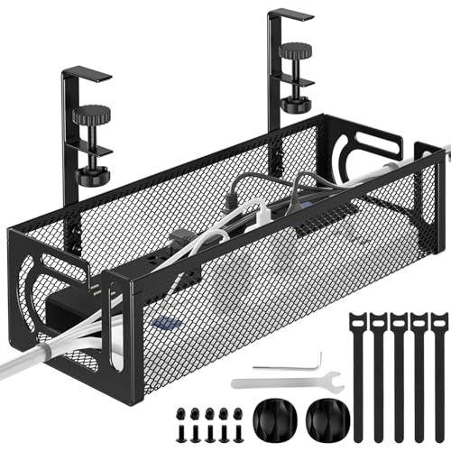 Clamp-On Under Desk Cable Management Tray 