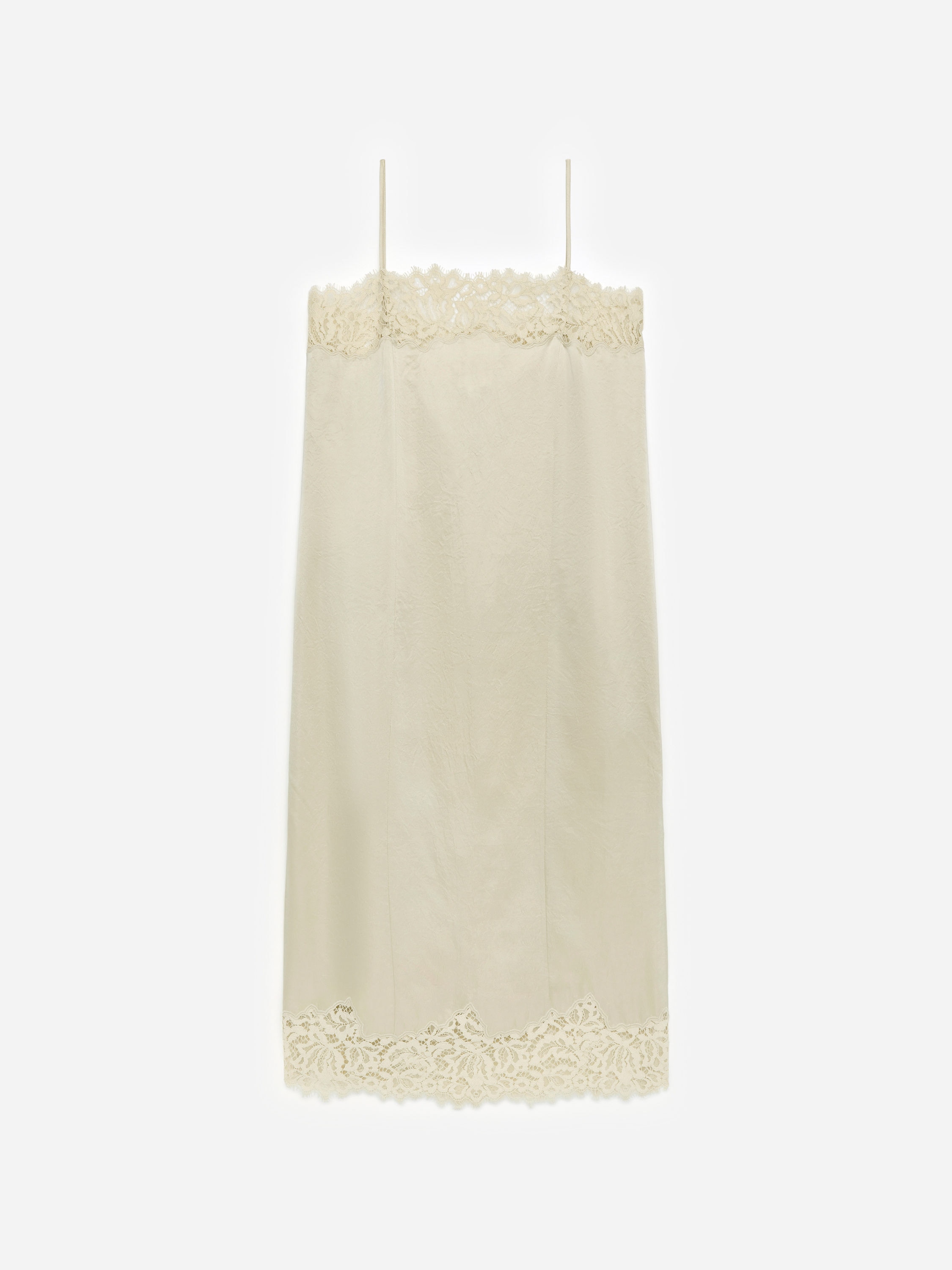 Lace-Detail Strap Dress &amp;ndash; Light Beige &amp;ndash; Women &amp;ndash; Arket Gb