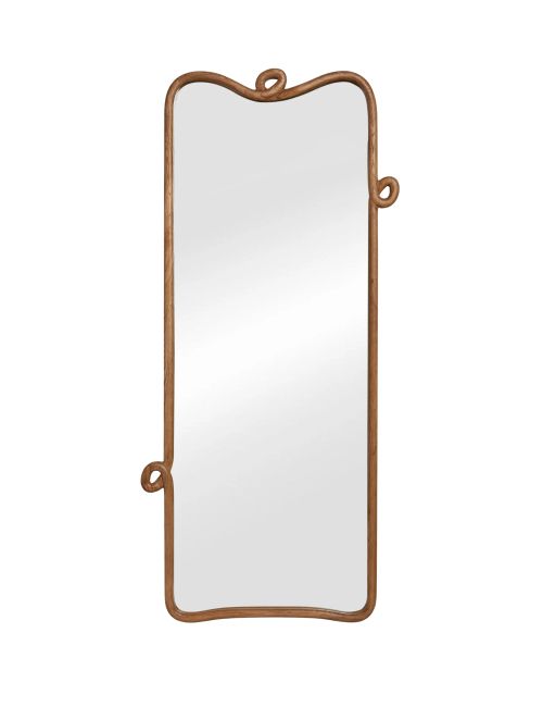 Looped Wood Full Length Mirror
