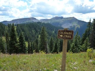 The Colorado Trail goes this way
