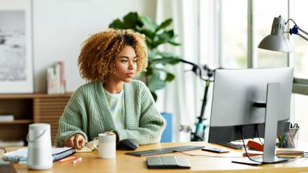 Woman at computer