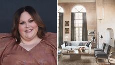 Chrissy Metz / Neutral sitting room with arched windows