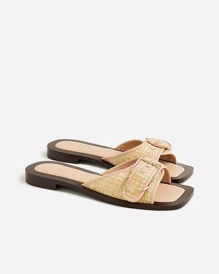 Callie Sandals in Faux Raffia