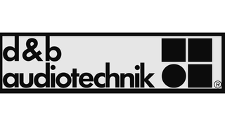 The d&b audiotechnik logo. 