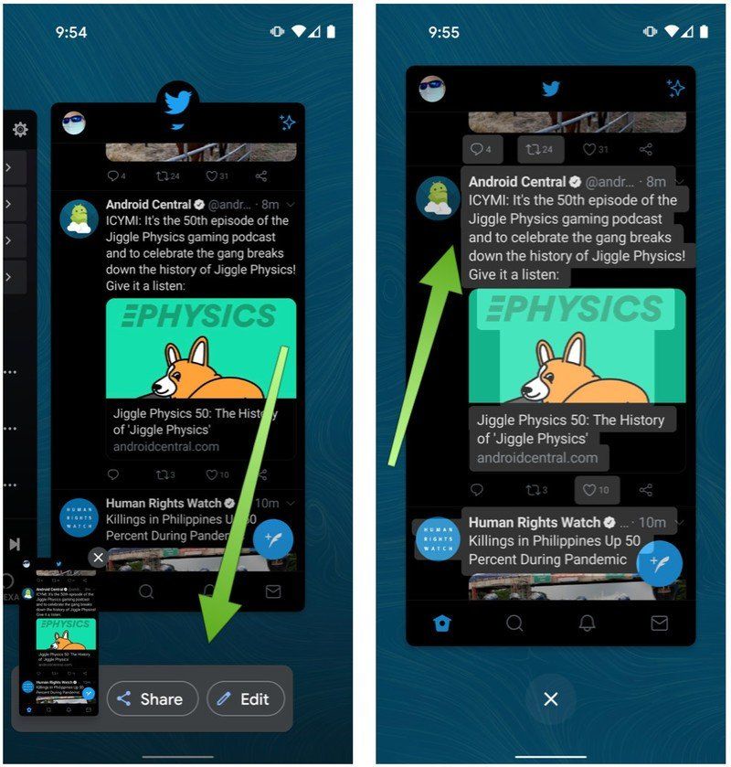 How to take screenshots and select text from the multitasking pane on ...