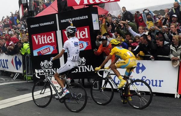 Andy Schleck (Saxo Bank) wins his second stage of the 2010 Tour.