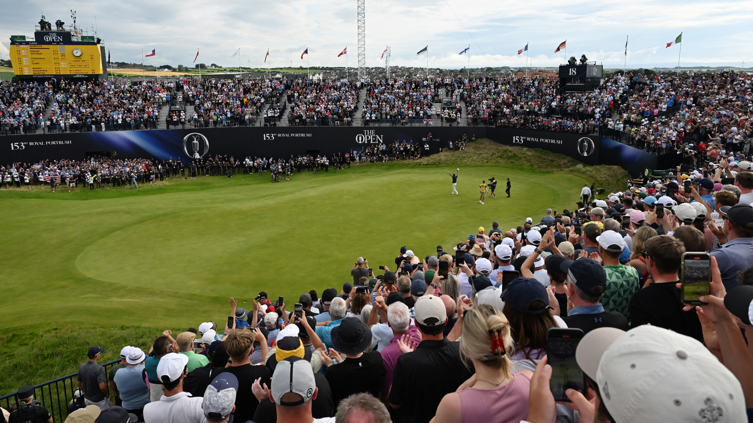 Fans watch The Open  