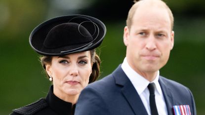 Prince William and Kate Middleton in mourning for Queen Elizabeth
