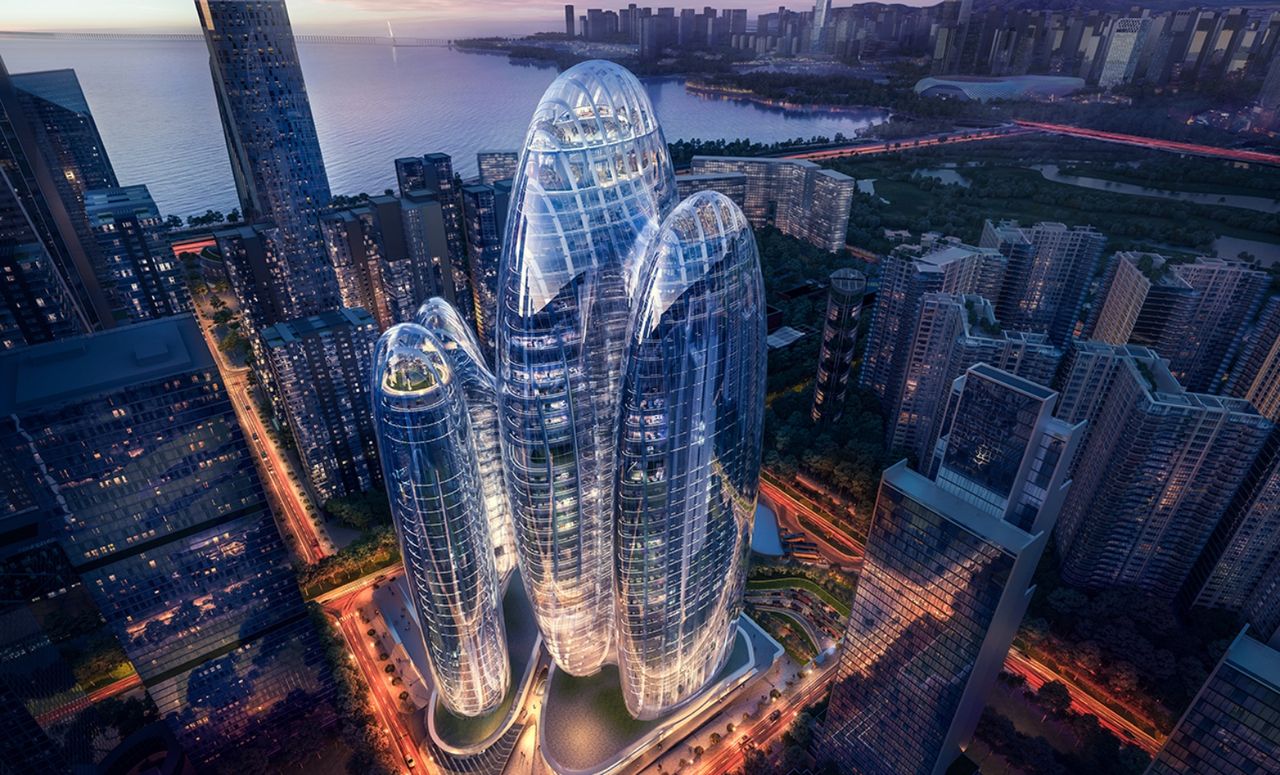 Render of OPPO HQ in Shenzhen designed by Zaha Hadid Architects