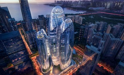Render of future OPPO HQ in Shenzhen designed by Zaha Hadid Architects