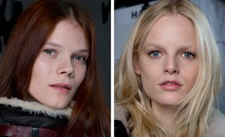 : The hair and make-up at Belstaff summoned a casual look