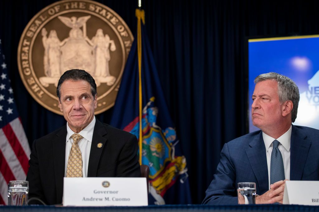 Andrew Cuomo and Bill de Blasio