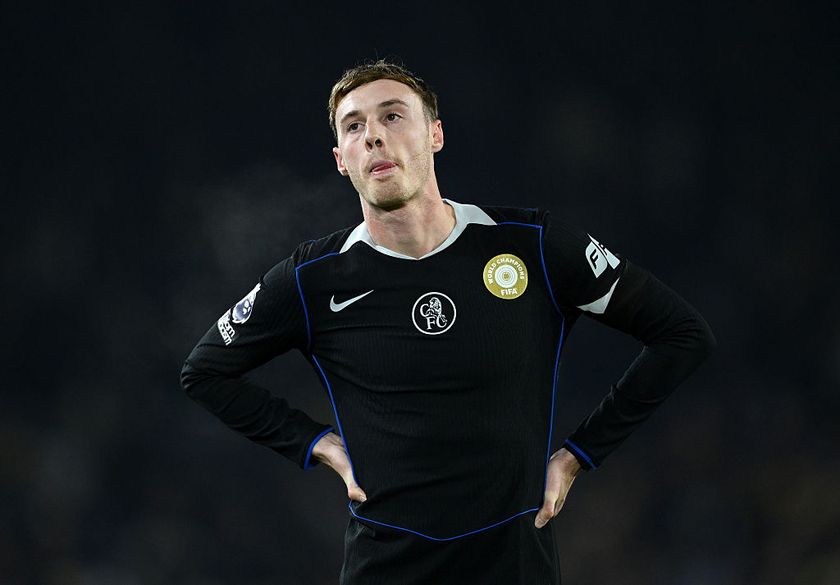 LEEDS, ENGLAND - DECEMBER 03: Cole Palmer of Chelsea looks on during the Premier League match between Leeds United and Chelsea at Elland Road on December 03, 2025 in Leeds, England. (Photo by Shaun Botterill/Getty Images)