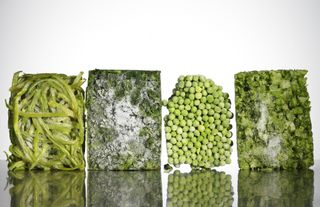 frozen peas and beans and spinach