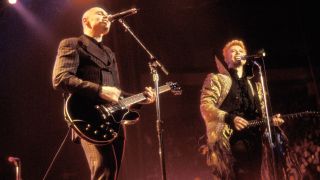 Billy Corgan and David Bowie in 1997