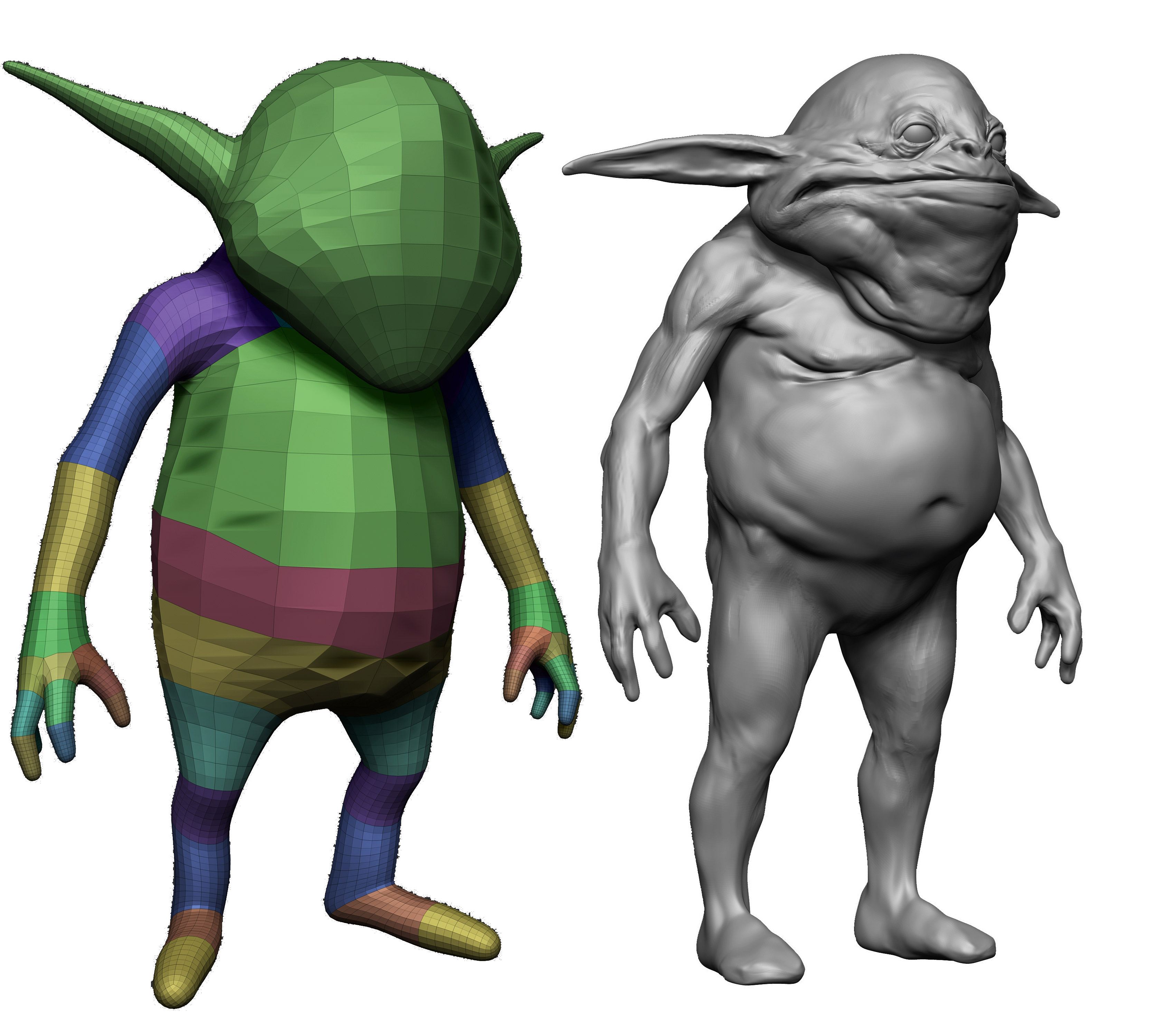 Keep checking the concept when sculpting