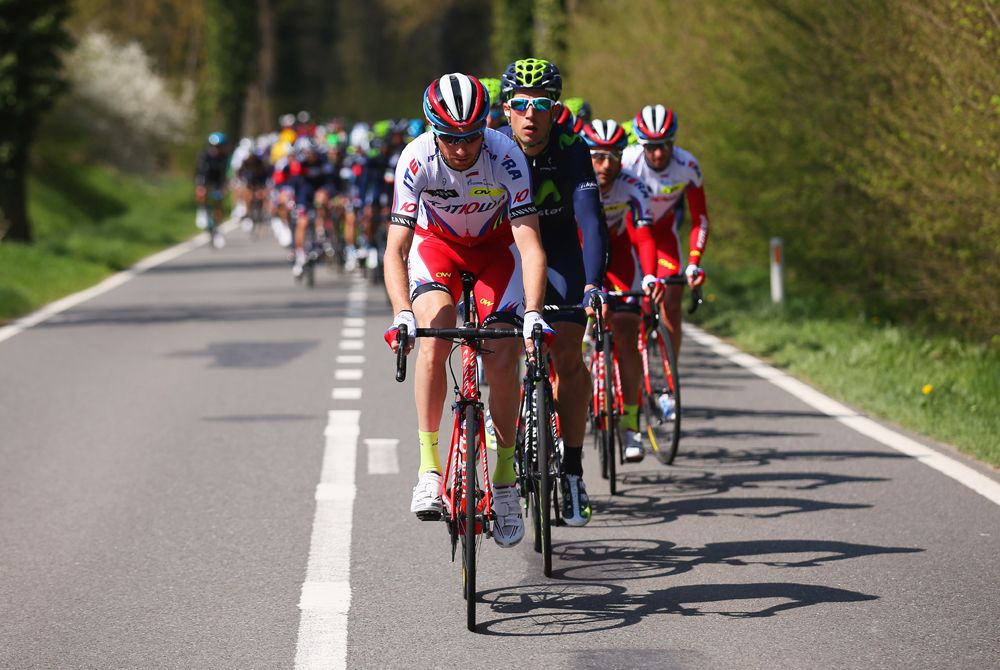 Katusha set the pace in the early stages of La Fleche Wallonne