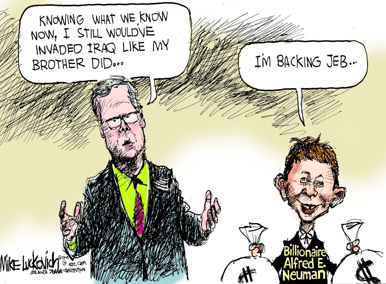 Political cartoon U.S. Jeb Bush 2016