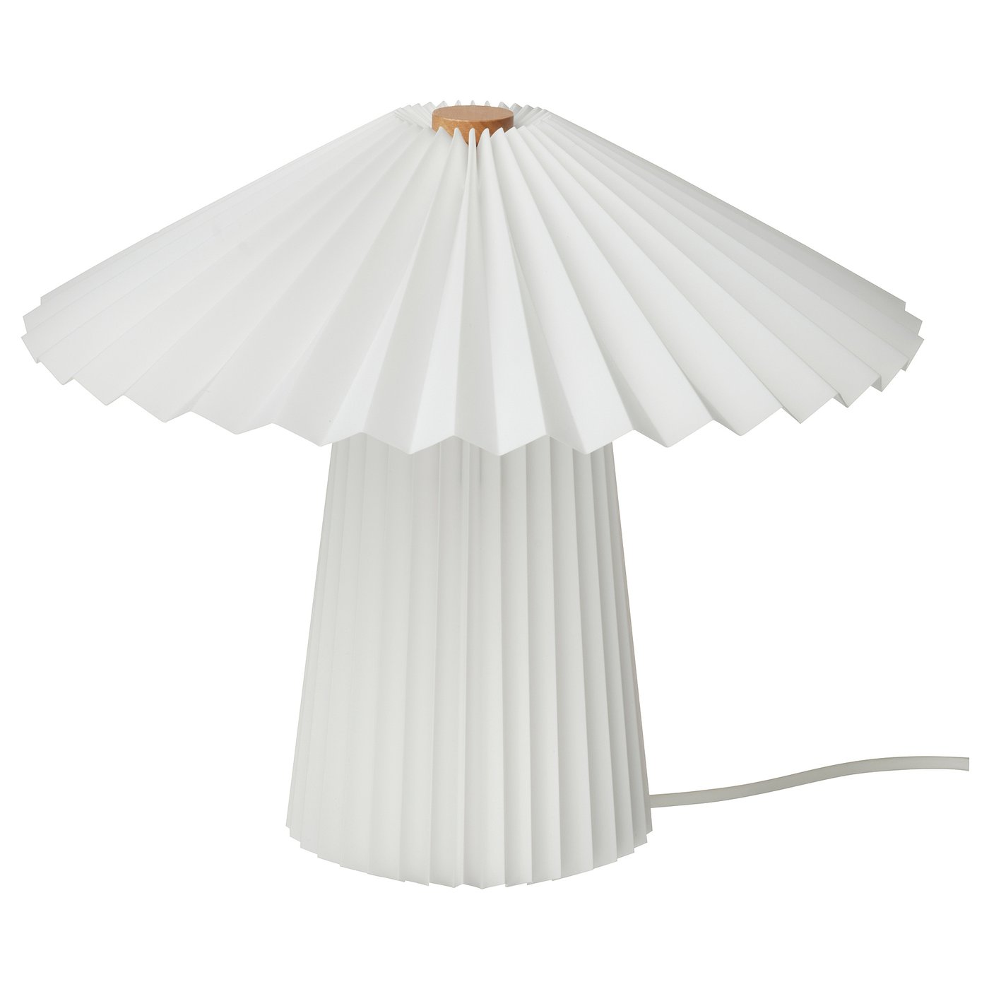Kuddlava Table Lamp - Pleated White 11 "