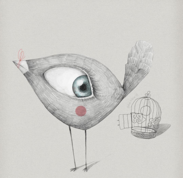 This sketch is a great example of wonderfully weird pencil art&nbsp;