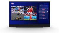 An image of a Sky Glass TV showing the new 'Your Multiview' feature
