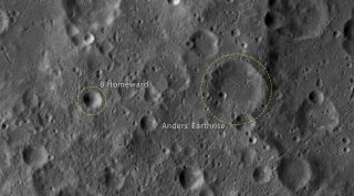 The newly-named "8 Homeward" and "Anders' Earthrise" lunar craters honor the 50th anniversary of the Apollo 8 mission.
