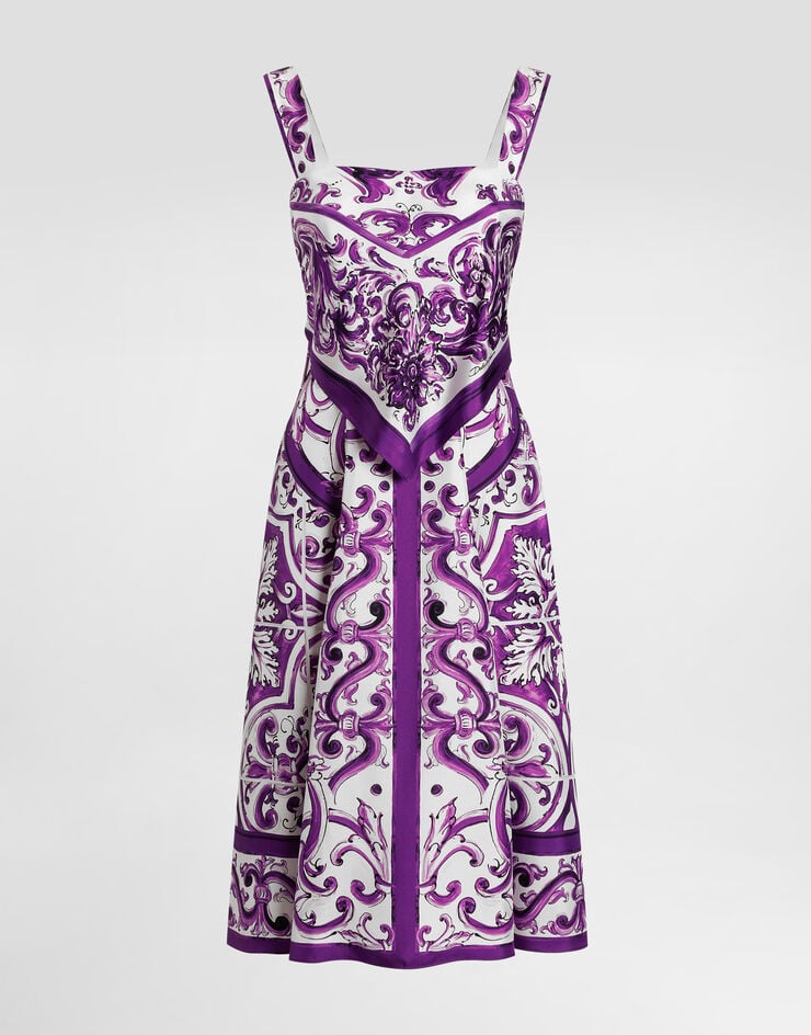 dolcegabbana, Majolica Print Silk Twill Dress