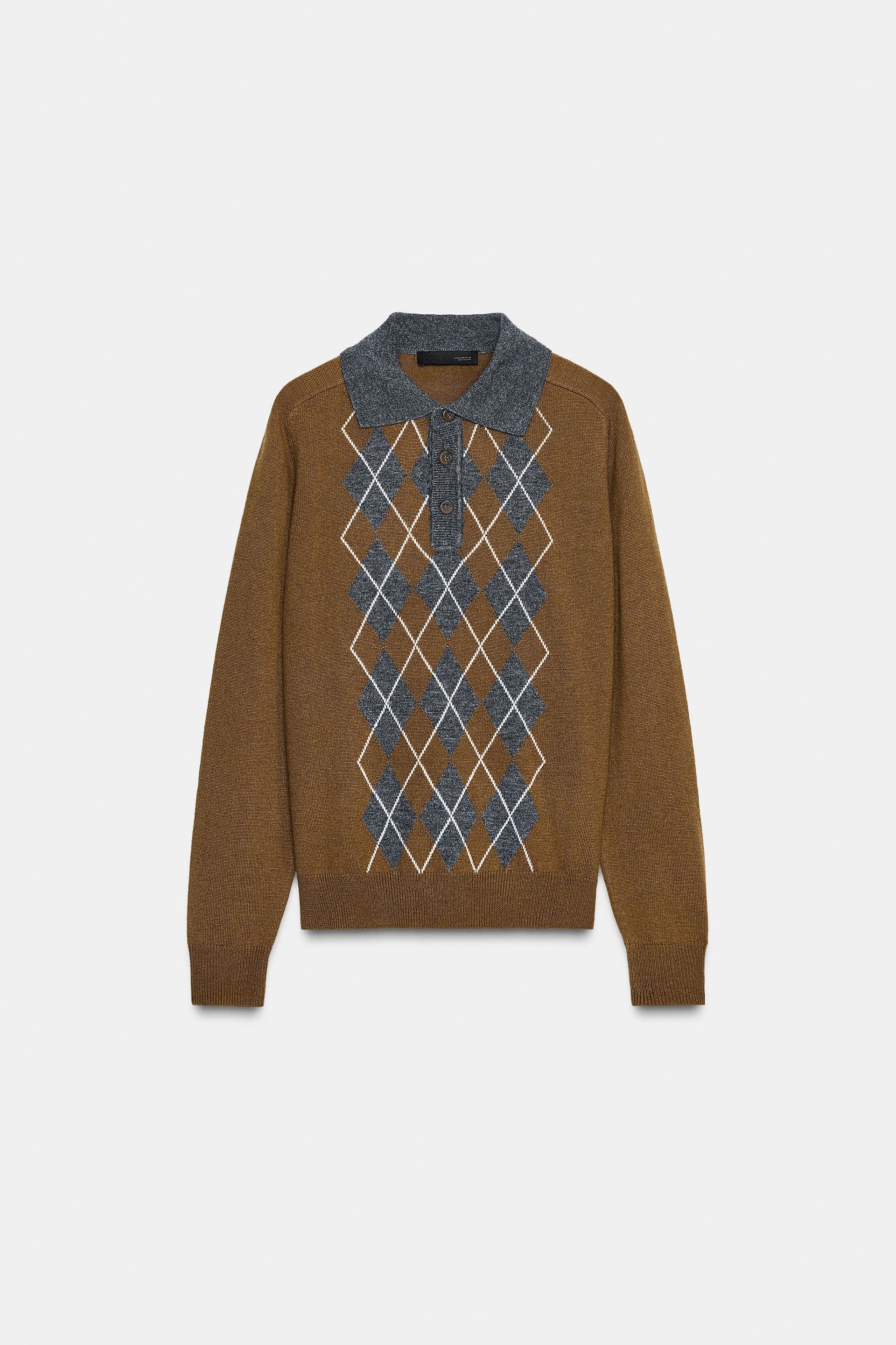 Diamond Knit Polo Shirt