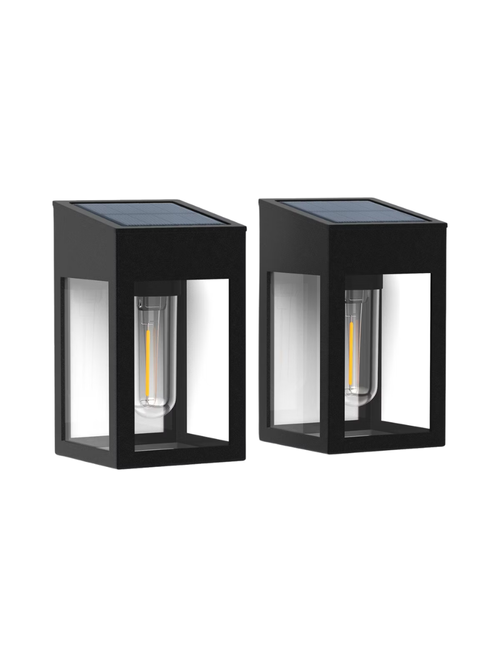 Threshold Vintage Solar LED Outdoor Deck Lights, Set of 2