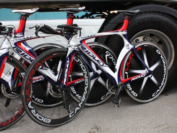 Katusha riders took Ridley's stunning Dean aero machines to a strong sixth place finish.