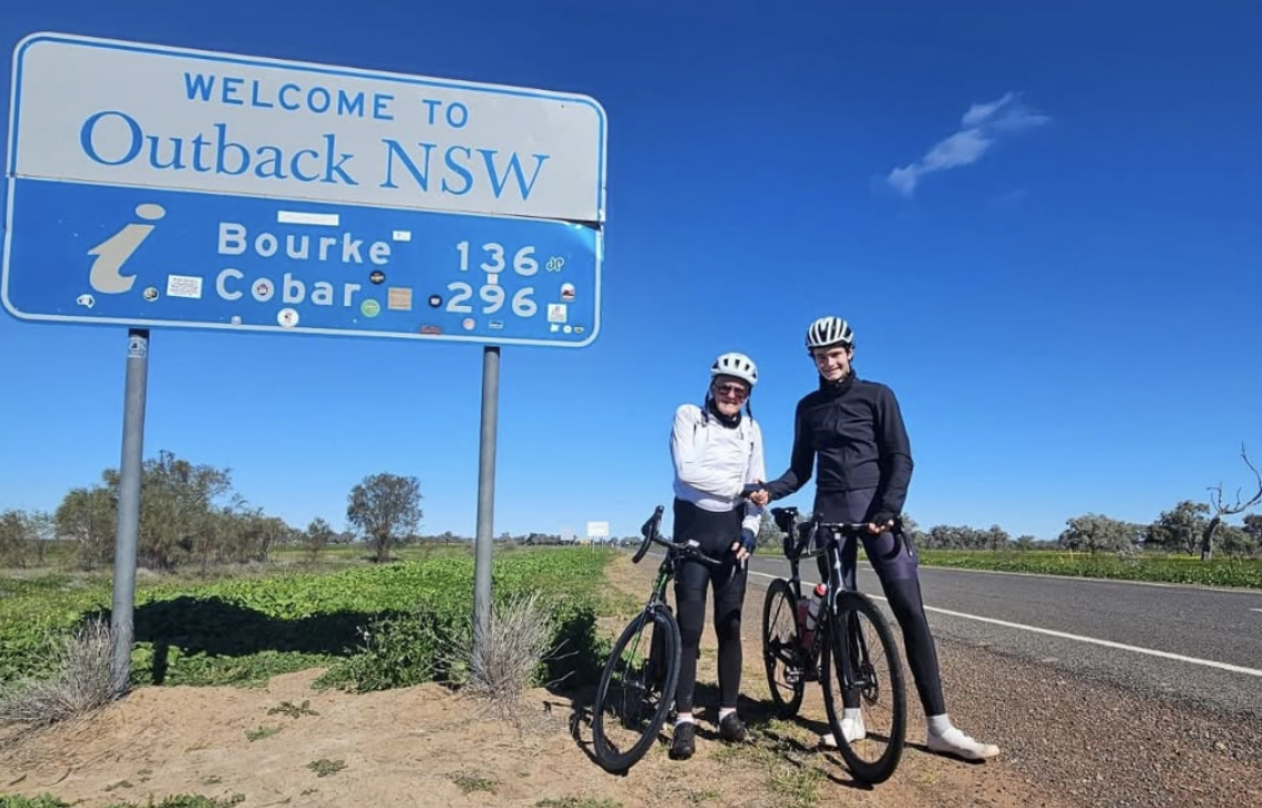 Bob Montgomery and his 18-year-old grandson Tom Malcolm during the ride